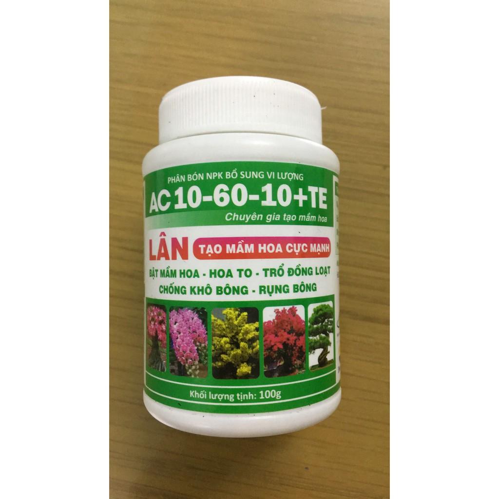 Phân bón lá Siêu lân AC 10-60-10+TE lọ 100gr