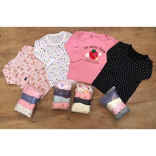 Set 4 áo bé gái xuất Nhật