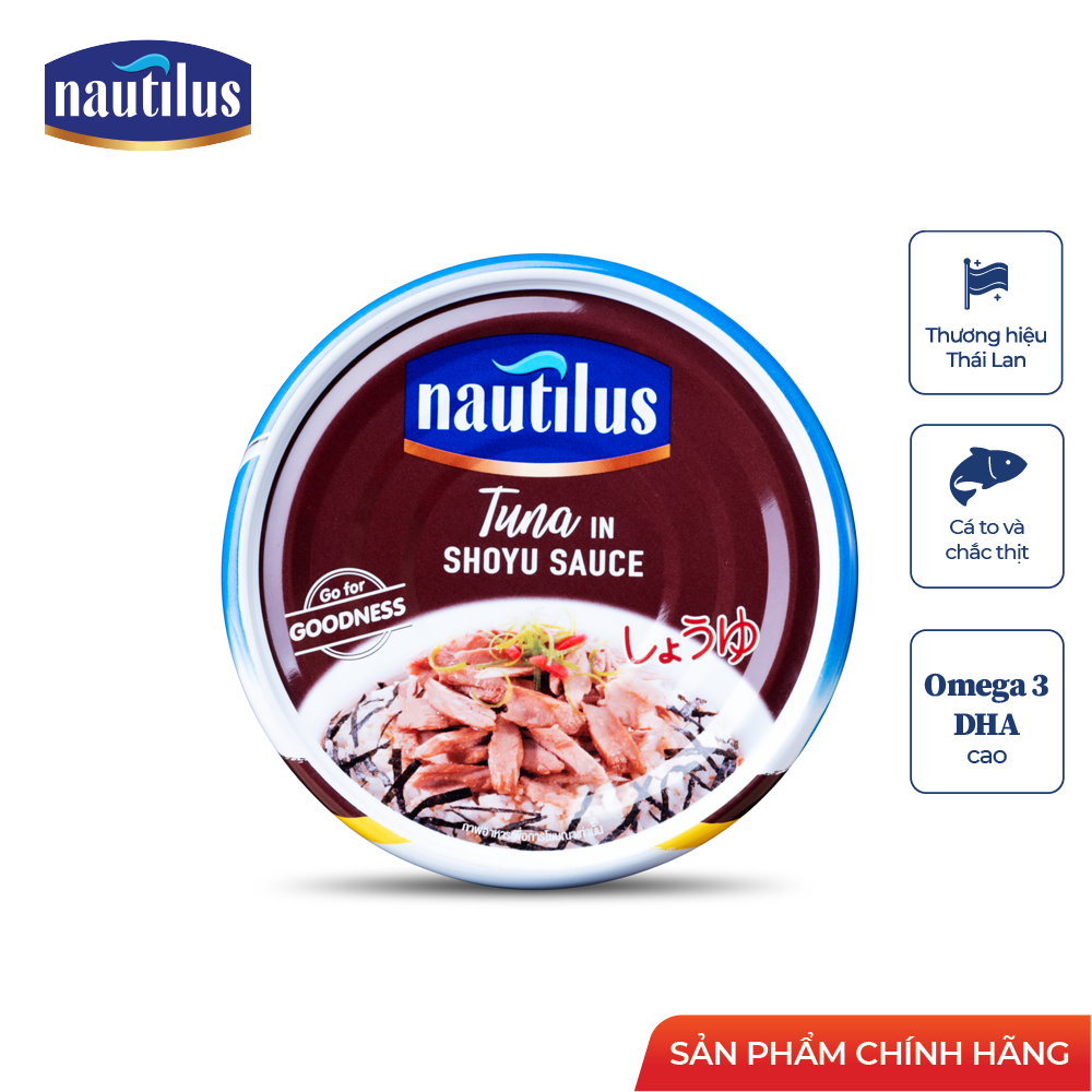 Combo 8 lon Cá Ngừ Nautilus sốt nước tương nhật (NK Thái Lan)