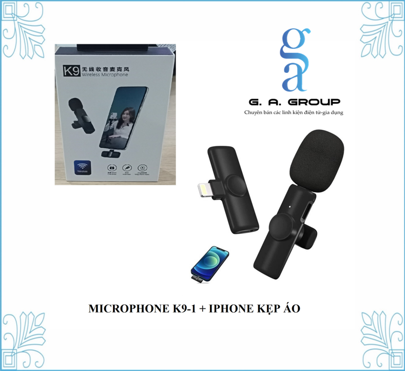 MICROPHONE K9-1 + AI PHÔN KẸP ÁO