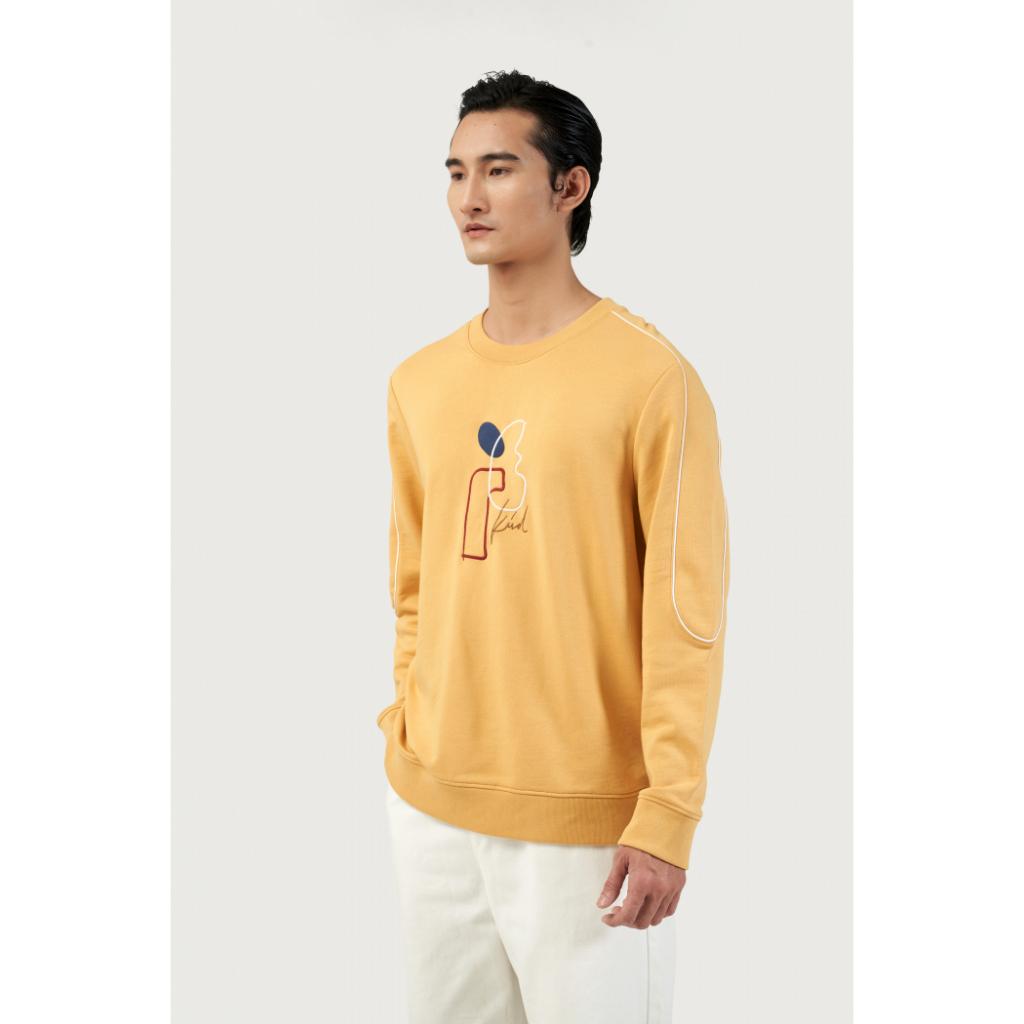 Áo Sweater Nam Thêu Phối Piping Form Regular (áo thun nỉ tay dài)- 10F22SWE005 | LASTORE MENSWEAR
