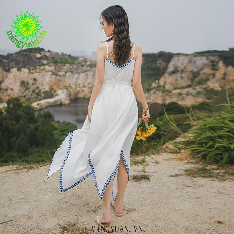 Đầm Hai Dây Đi Biển Thời Trang Cho Nữ