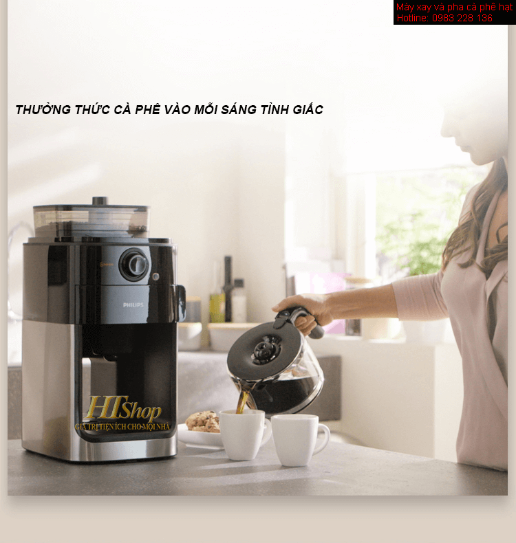 Máy Pha Cà Phê Tự Động Philip.s HD7769, Máy Xay Cà Phê, Máy Pha Café Tại Nhà, Máy Pha Espresso, 1500W, Nhập Đức