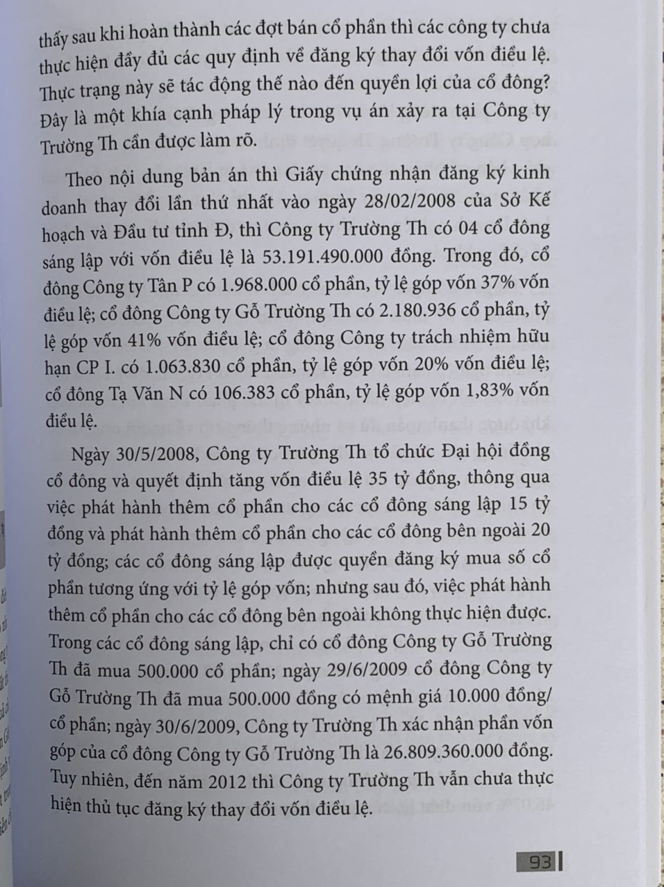 Bình Luận Án Các Tranh Chấp Điển Hình Trong Quản Trị Công Ty