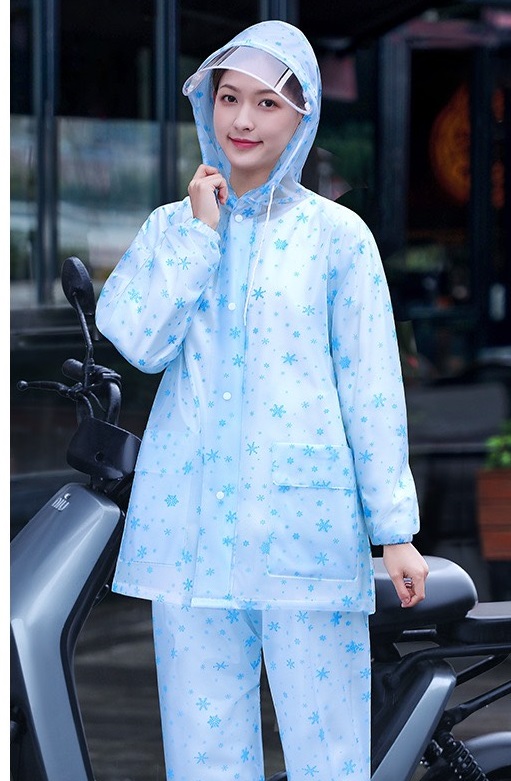 Áo Mưa, Quần Áo Mưa Bộ Nữ Dày Thân Dài Chống Bão Chống Nước người lớn, áo mưa bộ , raincoat coat