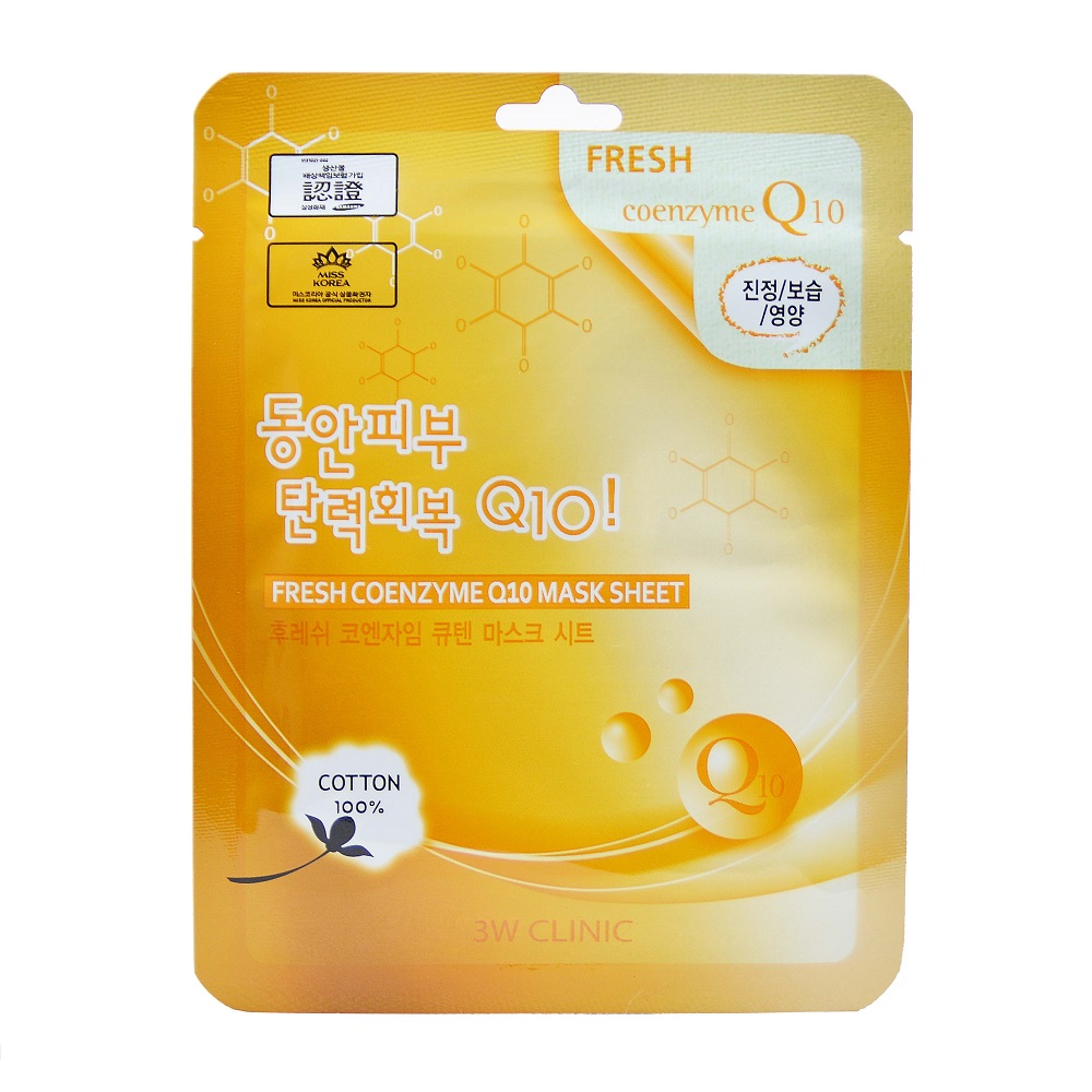 Mặt Nạ Cung Cấp Dưỡng Chất Phục Hồi Da 3W Clinic Fresh Coenzyme Q10 Mask Sheet 23g