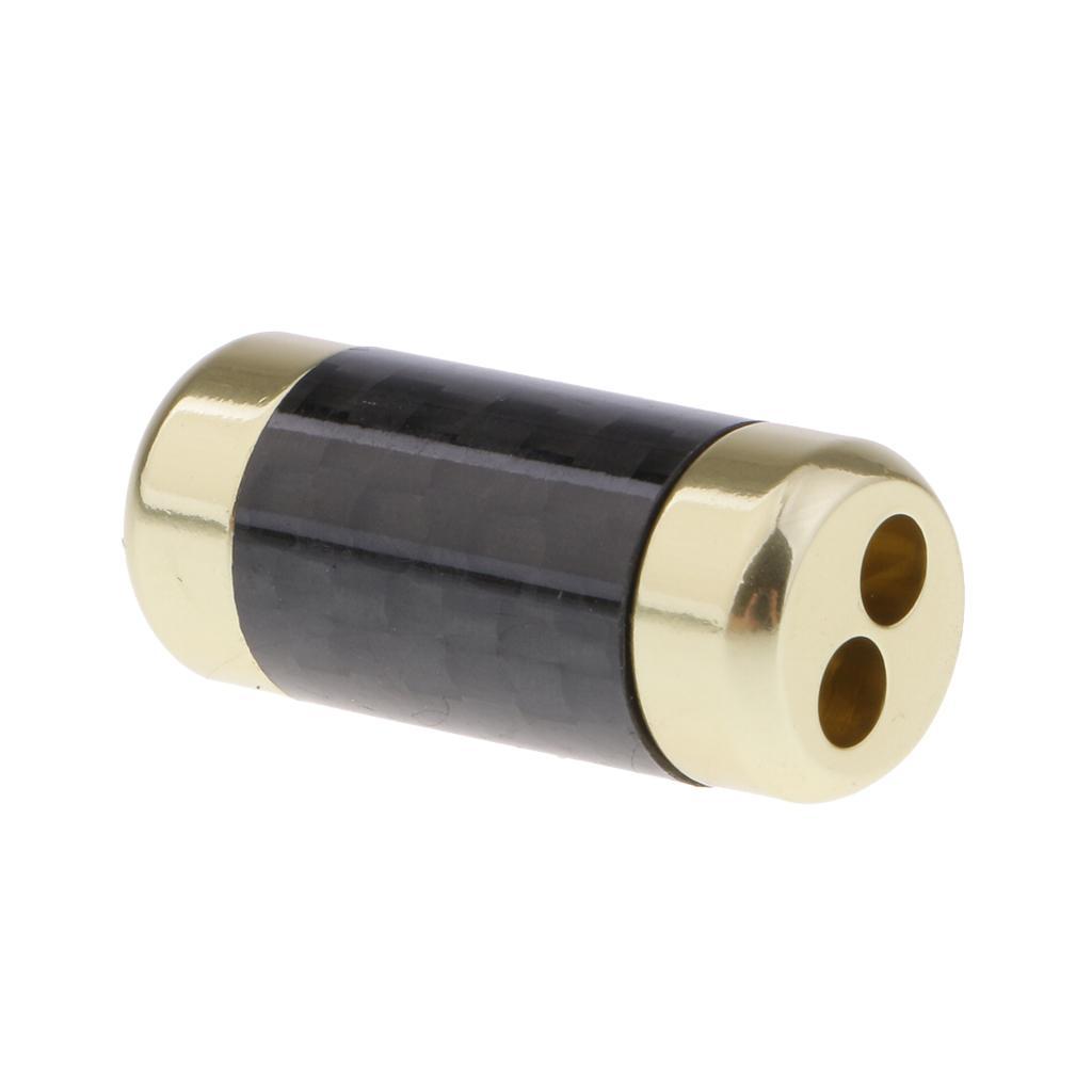 Portable Earphone Speaker Cable Splitter DIY 5mm In 3mm Out for Home Gold