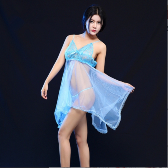 Combo 2 váy/đầm ngủ chất liệu ren lưới gợi cảm, siêu mỏng thoáng khí LYEN005 ( màu ngẫu nhiên)