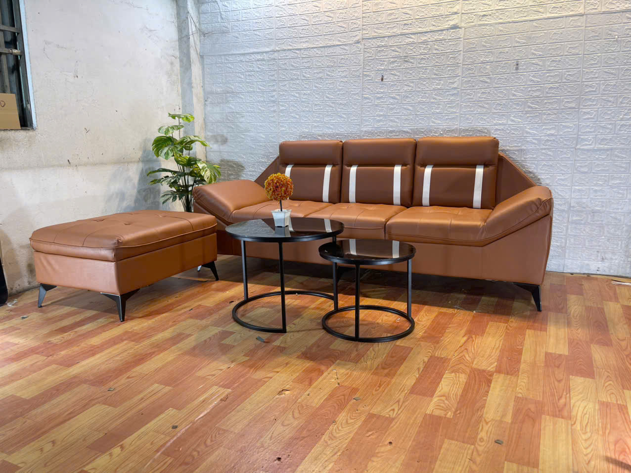 Sofa băng 2m kèm đôn nệm Juno sofa HLMCT màu lựa chọn kèm bàn như hình