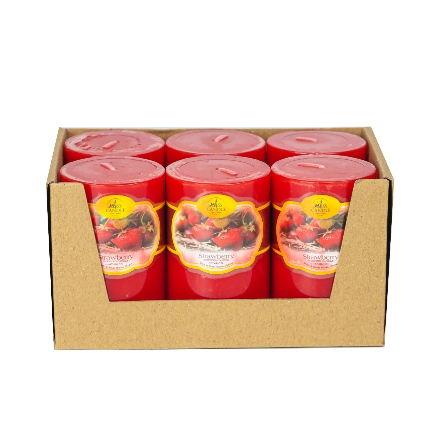 Khay 6 nến thơm trụ tròn D5H8 Miss Candle FTRAMART NQM0819 5 x 8 cm