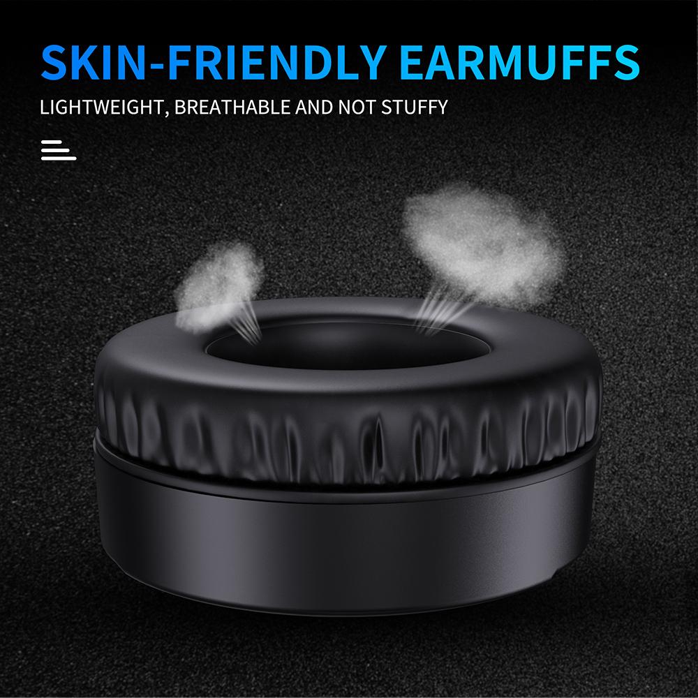 HXSJ F16 Wired Head-mounted Gaming Headset with 50mm Driver Unit Omnidirectional Microphone RGB Light Effect USB+3.5mm