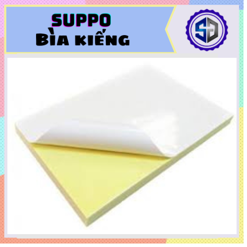 Giấy decal a4 đế vàng A4 - đề can bóc dính in tem , đơn hàng , phiếu giao hàng