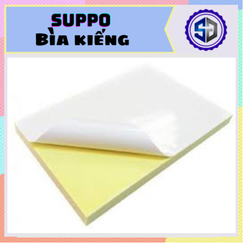 giấy decal a4 đế vàng A4 (100 tờ/tập)- đề can bóc dính in tem , đơn hàng , phiếu giao hàng