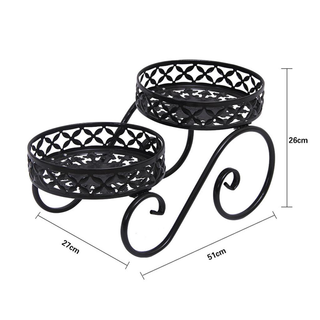 Decorative Iron Plant Stand Durable Flower Pot Stand for Patio Office Garden