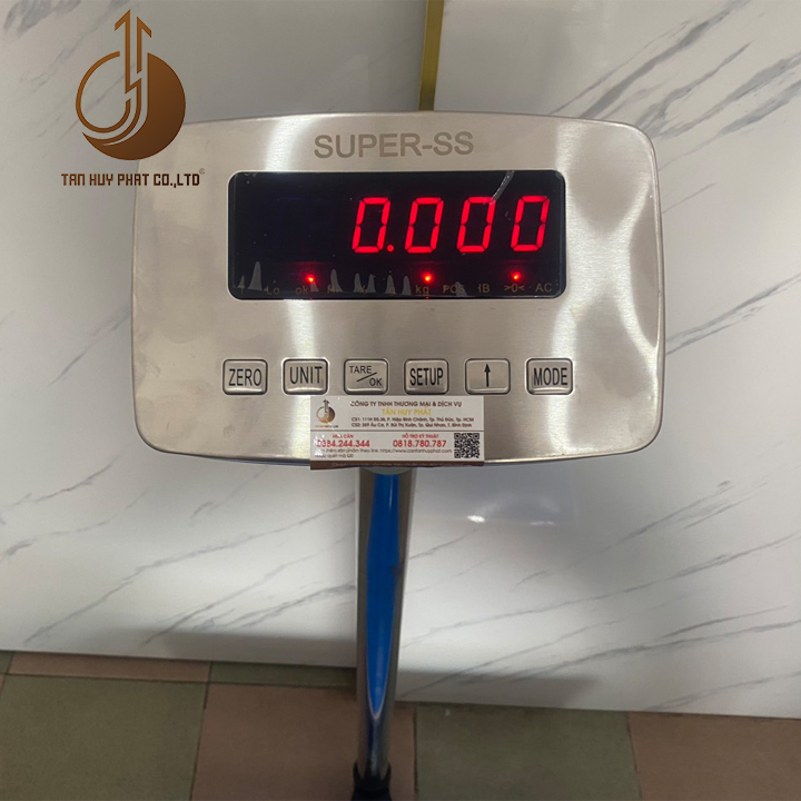 Cân Bàn Điện Tử JWS - Mặt Bàn Cân 600x800MM - Đầu Chỉ Thị Chống Nước