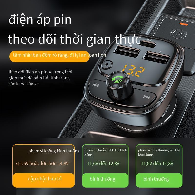 Giá Rẻ Nhất Bluetooth Xe Hơi MP3 Nghe Bluetooth Thông Minh 5.1 Chip Ổ Đĩa U/Thẻ TF PD24W Sạc Nhanh + 2.4A Sạc Xe Hơi