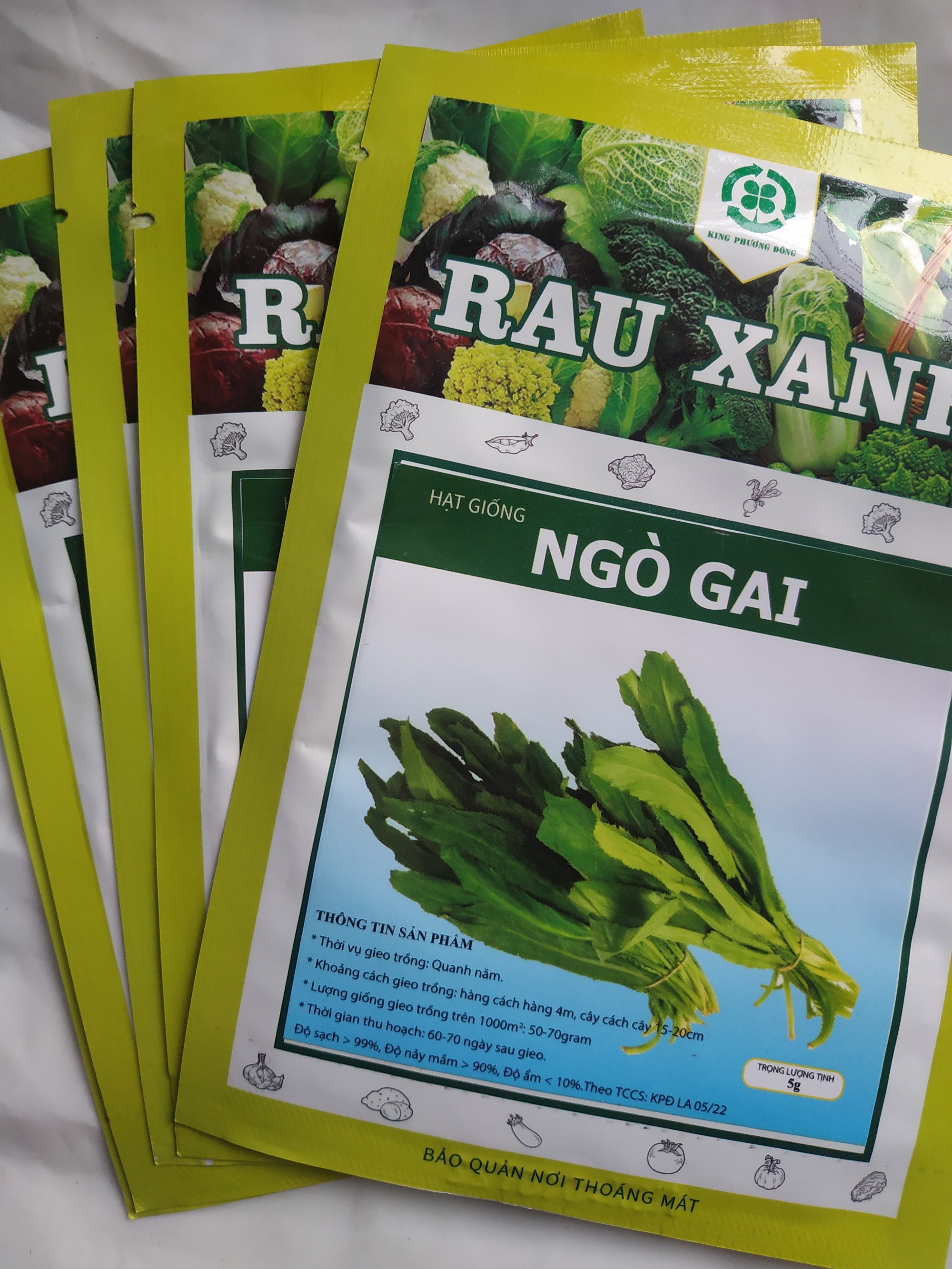 Combo 10 gói Hạt giống NGÒ GAI - gói 5 gram