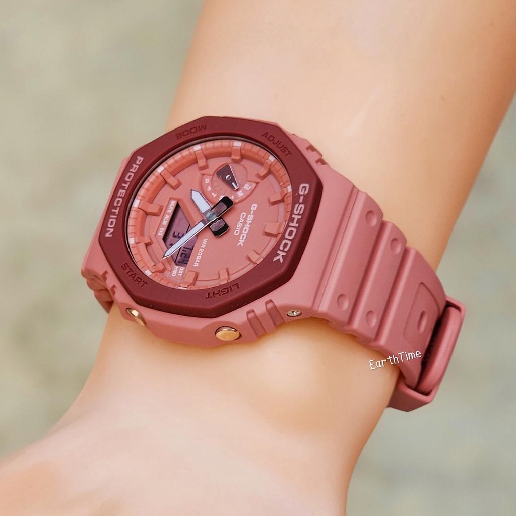 Đồng Hồ Unisex Dây Nhựa Casio G-Shock GA-2110SL-4A4DR Carbon Core | GA-2110SL-4A4