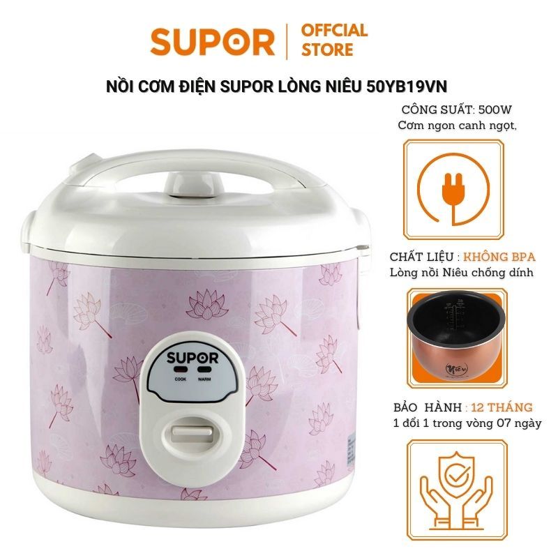 Nồi Cơm Điện Niêu Nắp Gài Supor CFXB50YB19VN-50 (1.8 Lít) - Hàng Chính Hãng