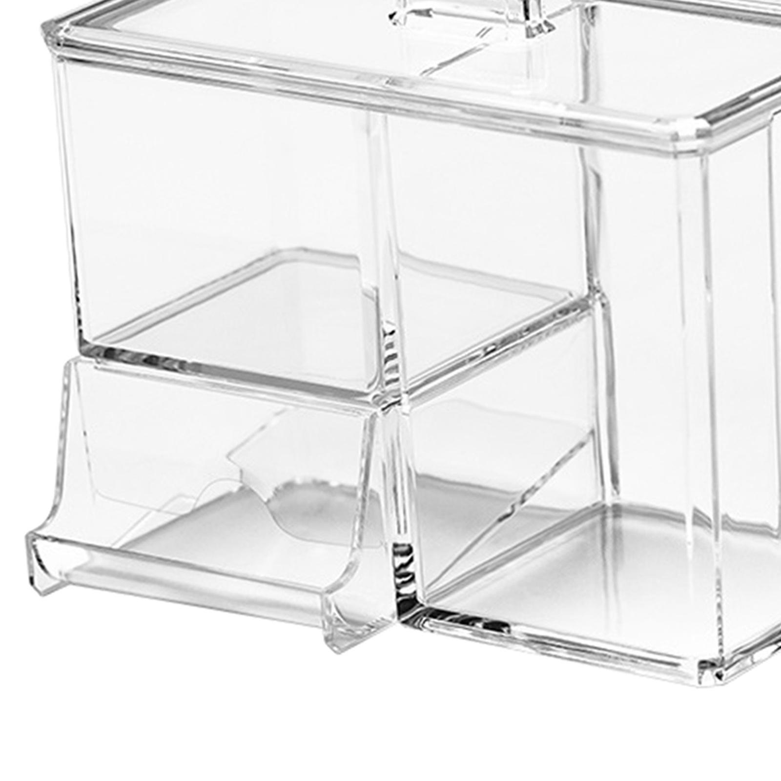 Holder, Vanity Organizers Swab Balls Box Container Tool Dispenser with Lid for Storage