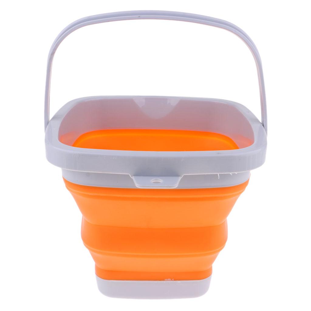 SILICONE PLASTIC FOLDING COLLAPSIBLE BUCKET FOR KITCHEN CAMPING GARDEN