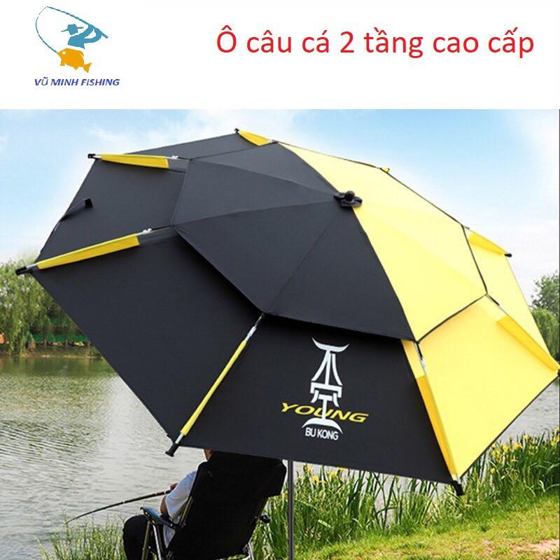 Ô Dù Che Nắng Mưa Câu Cá 2 Tầng Cao Cấp