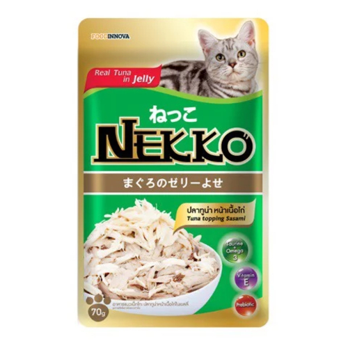 Pate Cho Mèo Nekko 70g, Pate Dạng Gói Cho Mèo, Pate Cho Mèo Thịt Thật Từ Cá Ngừ 28 Vị Hấp Dẫn