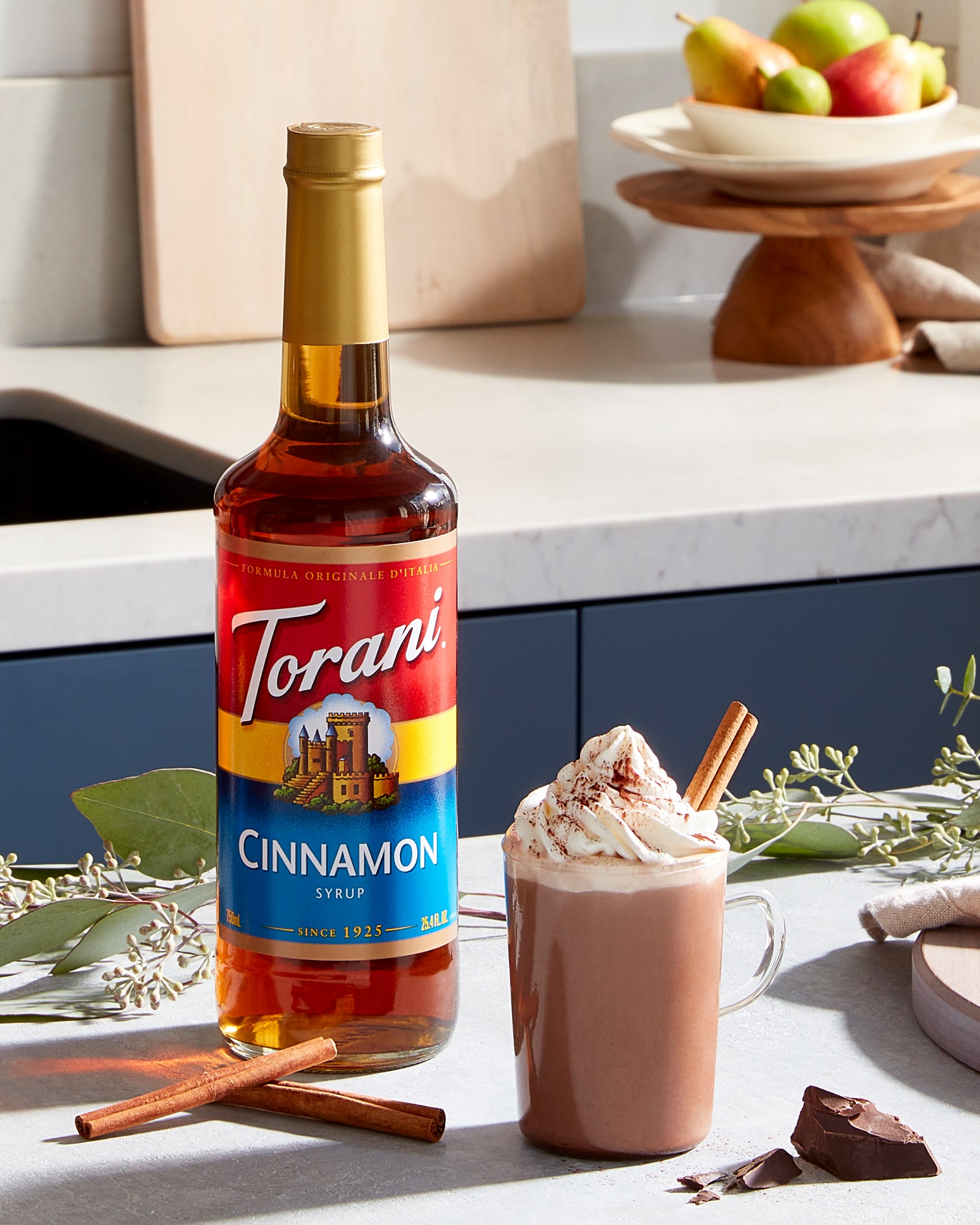 Siro Pha Chế Vị Quế Torani Classic Cinnamon Syrup 750ml Mỹ