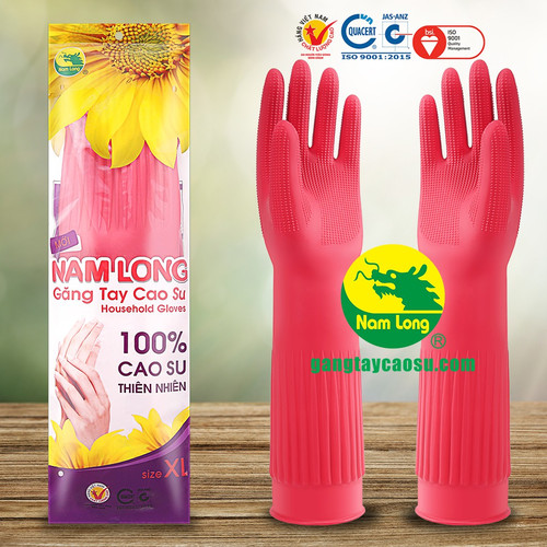 Găng tay cao su Nam Long size Dài size XL - Hàng chính hãng