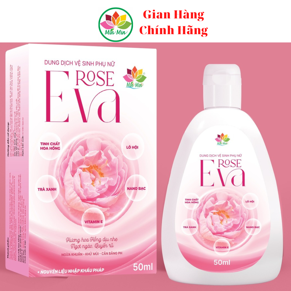 Dung Dịch Vệ Sinh Phụ Nữ Eva Rose Min Min (1 Lọ 50Ml)