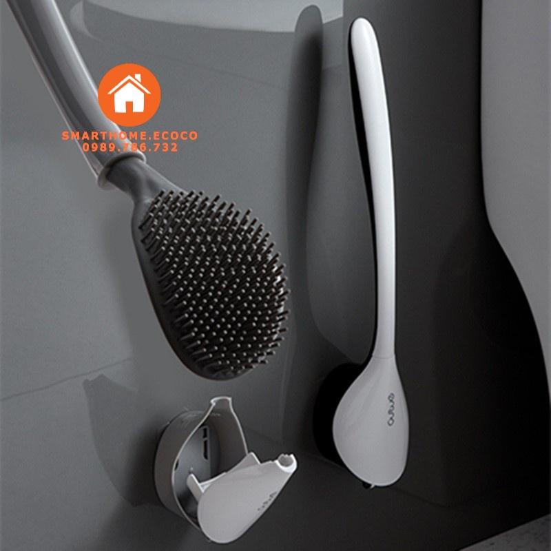 Cọ Vệ Sinh Bồn Cầu, Cọ Chà Toilet Bằng Silicon Dán Tường Tiện Ích