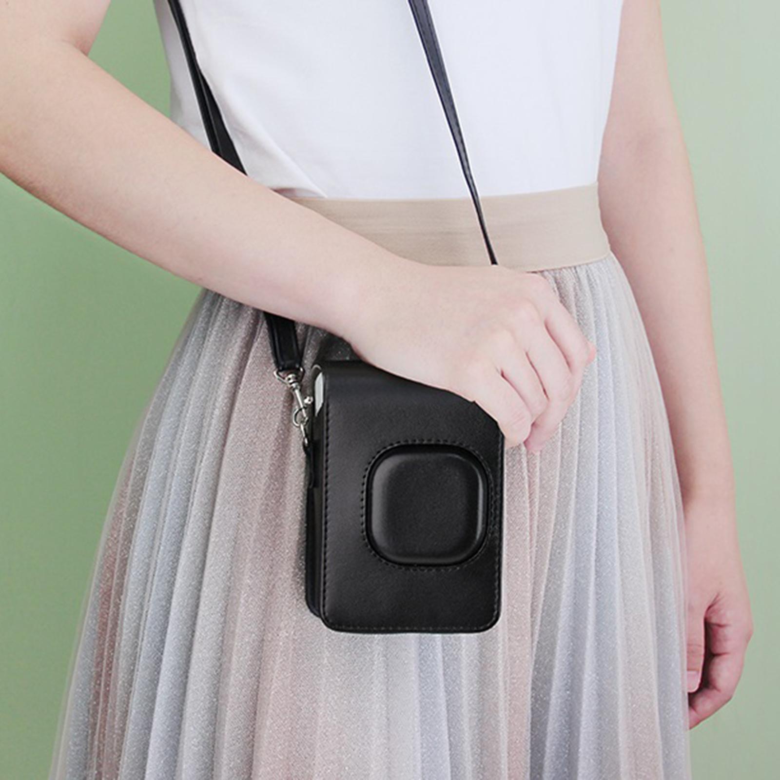 Instant Camera Case Bag for Mini with Detachable Strap White