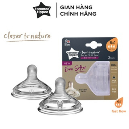 COMBO bình sữa PPSU ty siêu mềm tự nhiên Tommee Tippee Closer to Nature 260ml & Núm ty silicon thay thế 6M+