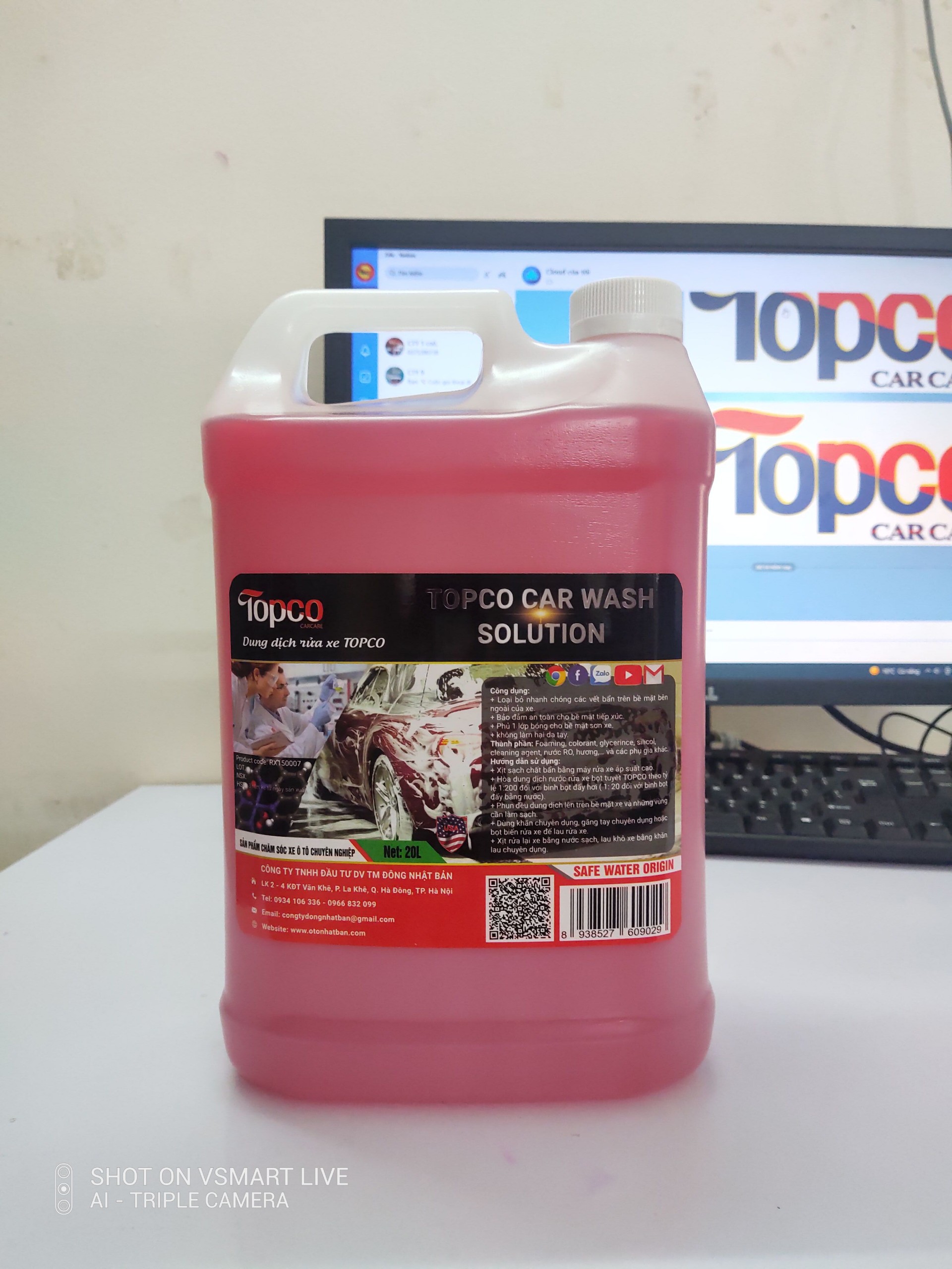 Dung dịch rửa xe bọt tuyết TOPCO dung tích 5 lít