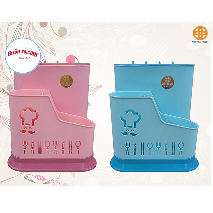 Ống đựng đũa thìa dĩa đa năng nhựa dày kèm khay cắm dao kéo