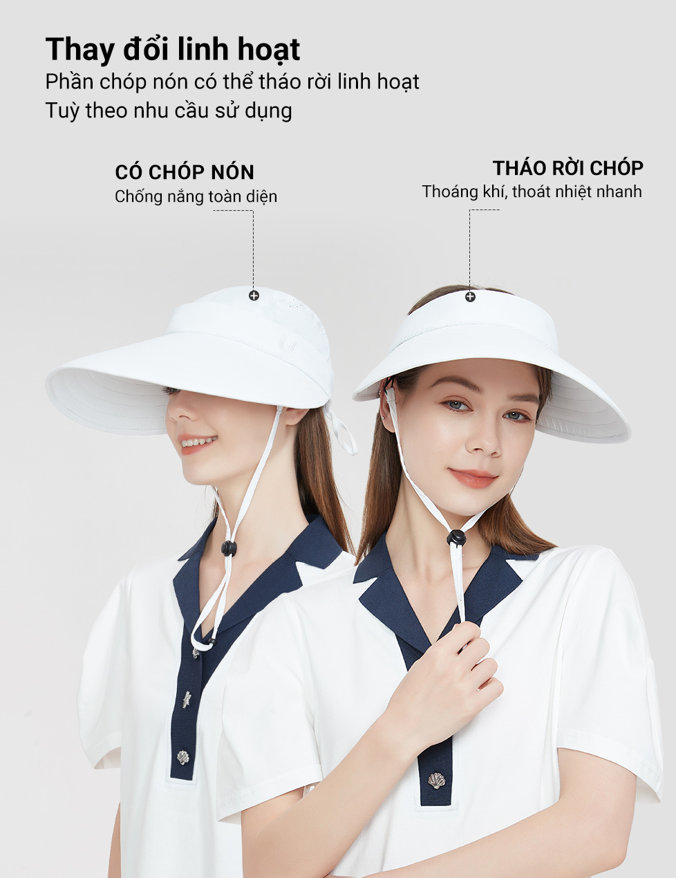 Nón Rộng Vành Chống Nắng Unisex UV100 MF23315