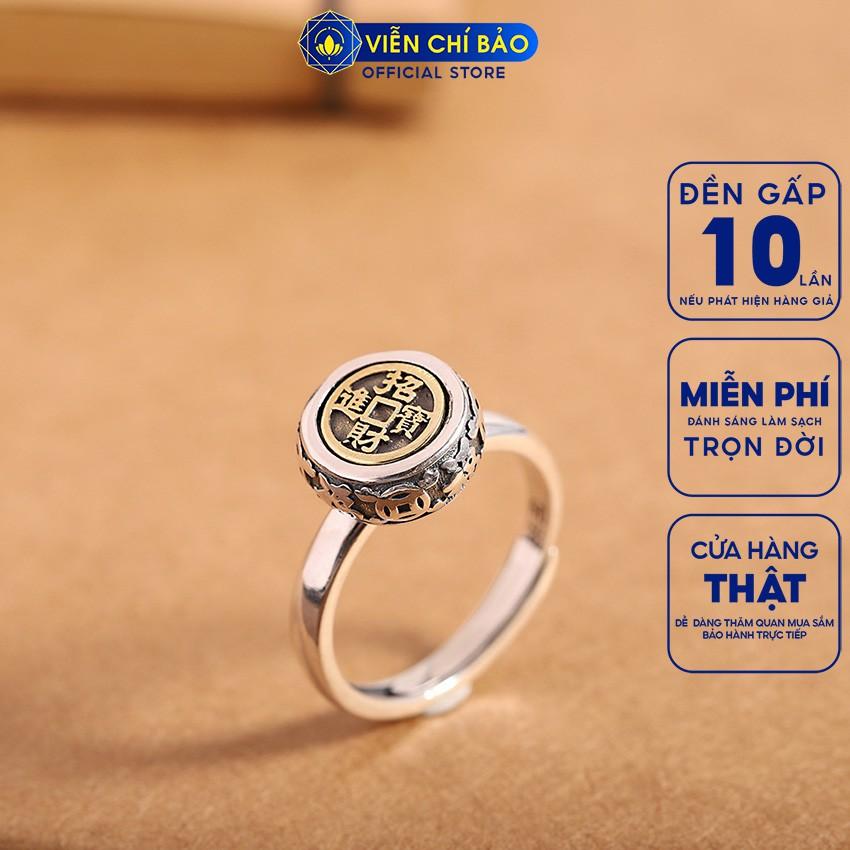 Nhẫn bạc Thái nam hình đồng xu Viễn Chí Bảo N000312