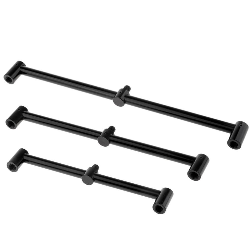 Carp Fishing Buzz Bar Rod Pod Holder Buzzer Bar for 2 Rods Black 20cm
