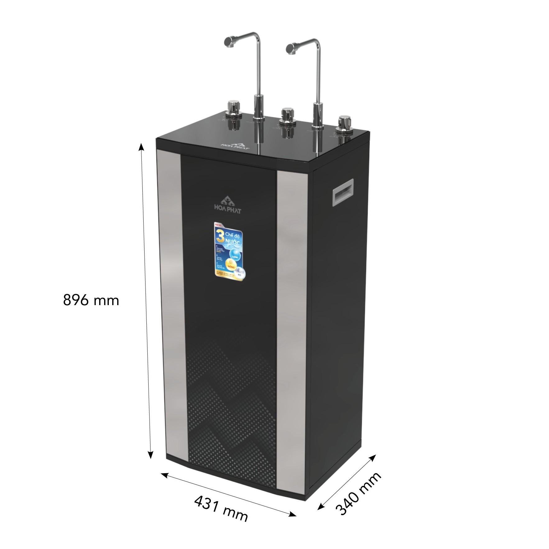 Máy lọc nước RO nóng lạnh 10 lõi Hòa Phát HWBR1A1021 - đạt chuẩn uống trực tiếp tại vòi - bảo hành 36 tháng - Hàng Chính Hãng