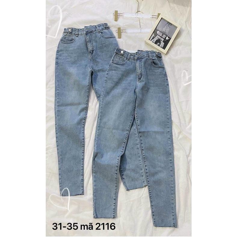 Quần jean nữ size đại lưng cao form ôm siêu co giãn hàng VNXK
