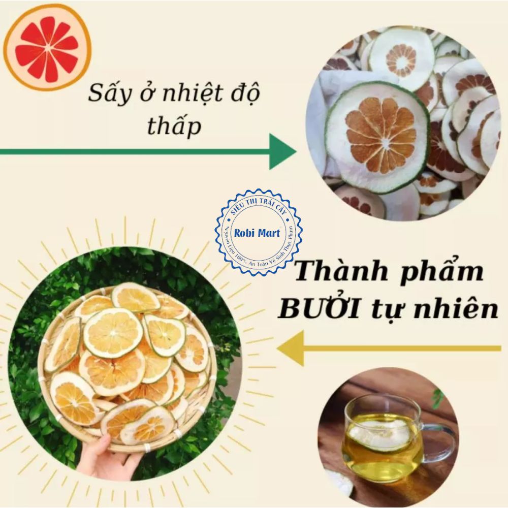 Bưởi thái lát sấy lạnh gói 250 gram - hàng loại 1