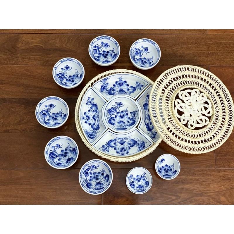 Các mẫu khay 14 món, đựng đồ ăn- cúng gia tiên. Gốm sứ Bát Tràng.