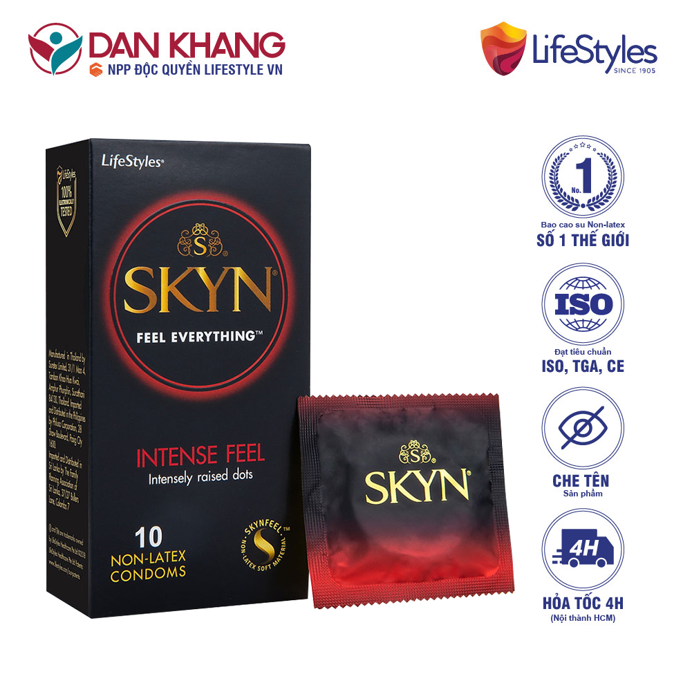 Bao cao su LifeStyles SKYN Elite Non-latex cao cấp siêu mỏng siêu mềm cảm giác chân thật không gây dị ứng không mùi cao su size 53mm - Hộp 10 bao - Xuất xứ Úc ( Hàng Chính Hãng )