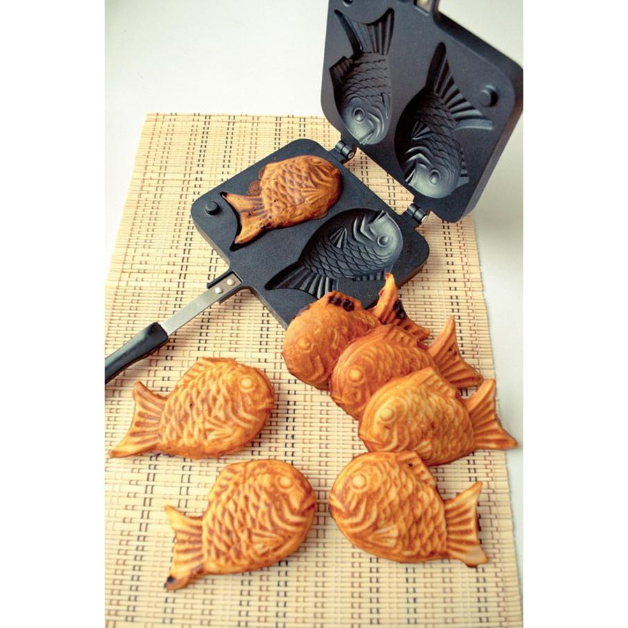 Khuôn Làm Bánh Cá Nướng Taiyaki Nhật Bản Chống Dính Cao Cấp Size Lớn - Khuôn Nướng Làm Bánh Cá - Hàng Chính Hãng MINIIN