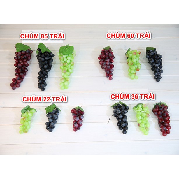 Chùm nho giả trang trí nhà cửa giống thật 99%