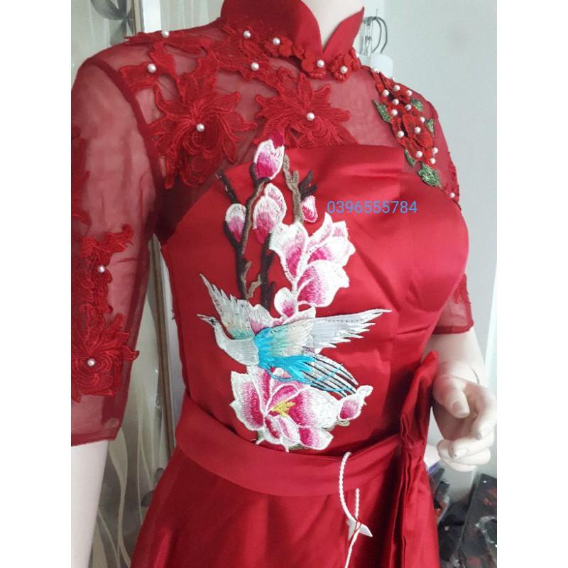 Hàng có sẵn. Đầm xòe kiểu dáng sườn xám