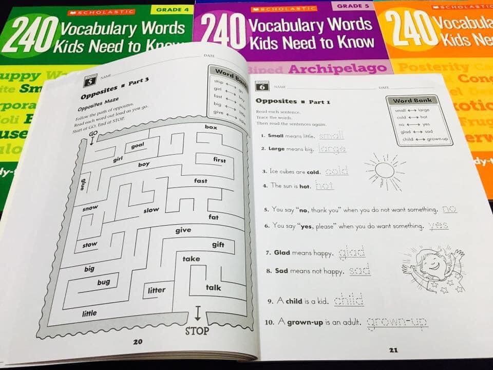 240 Vocabulary words kids need to know Grade 1-6 (6q có đáp án cuối) nhập khẩu