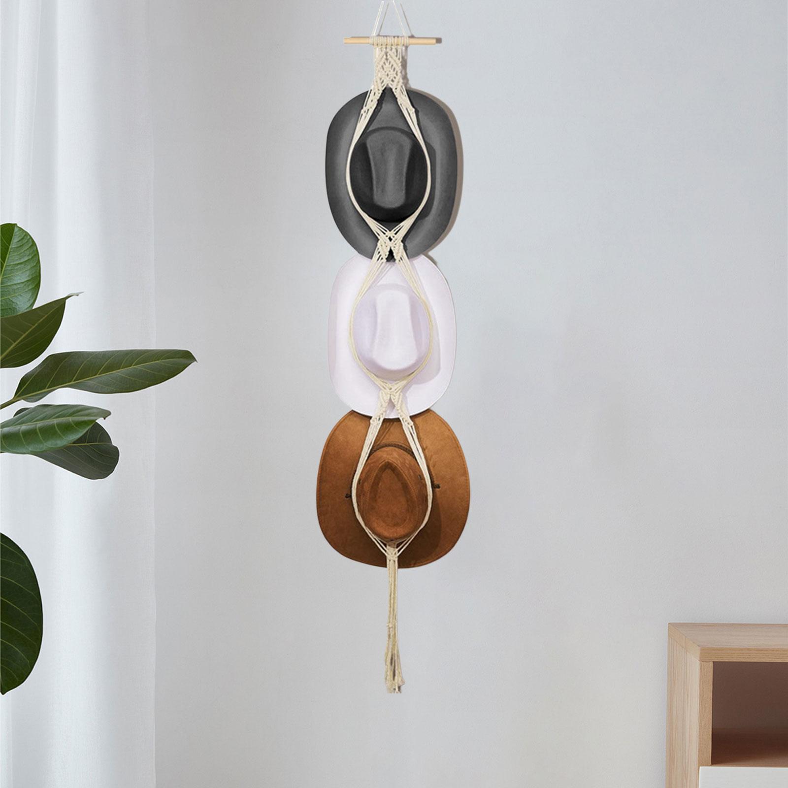 Hat Organizer Scarf Hanger Wall Decoration Macrame Tapestry Wall Hat Hangers