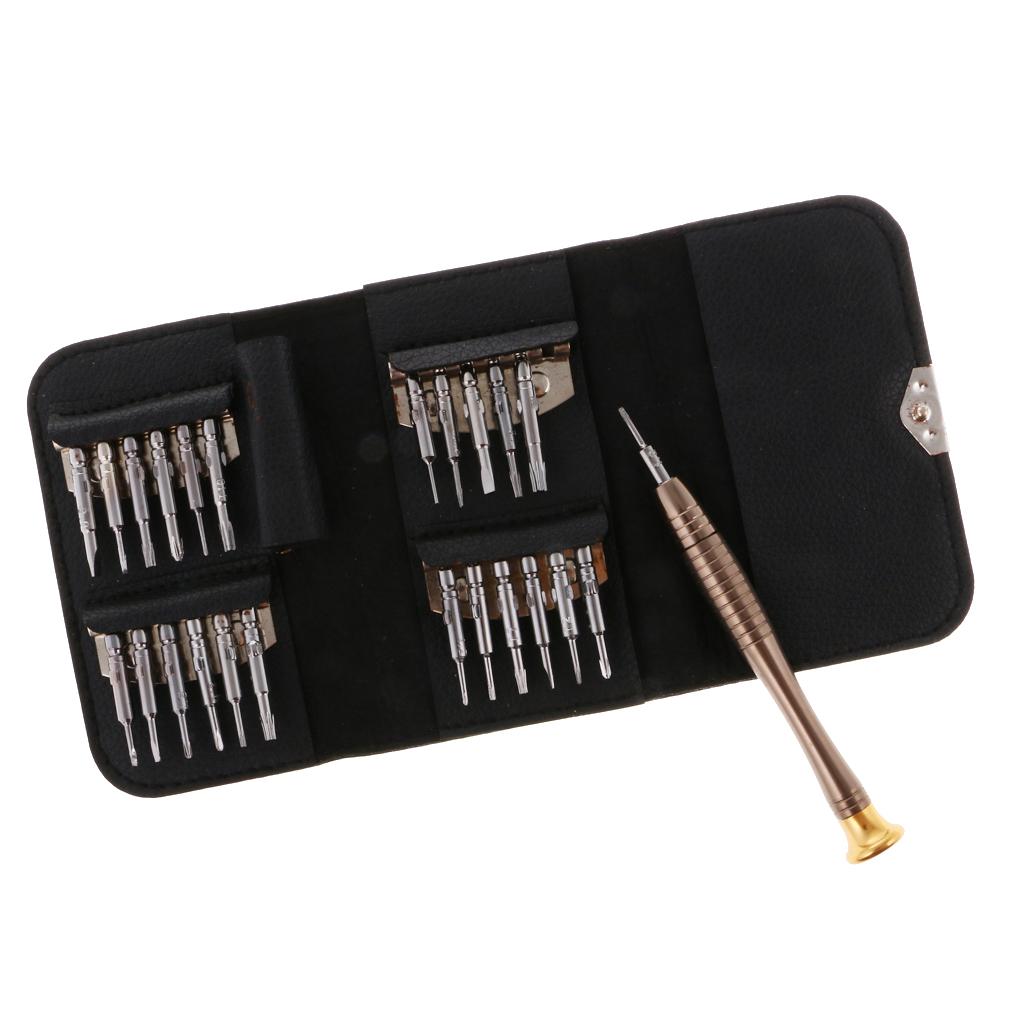 24 Pieces Precision Screwdriver Tool Kit Watch Mobile Clock Repair Set