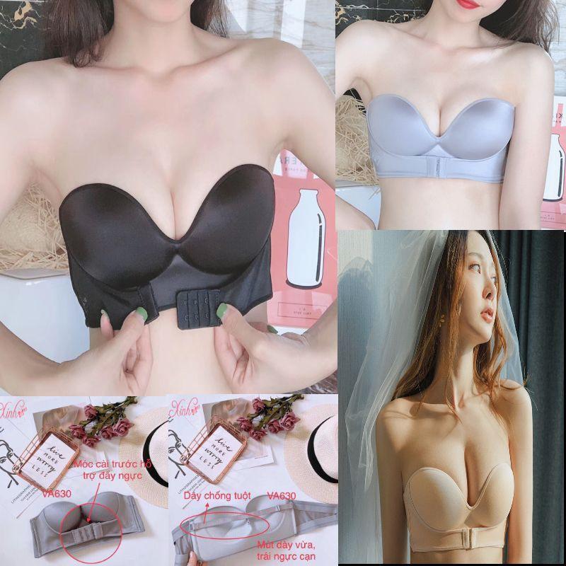 Áo Lót Nữ Su Đúc Nâng Ngực Tạo Khe Vanvene Thông Hơi Không Gọng Chống Tụt Chống Hằn Mỡ AL2C